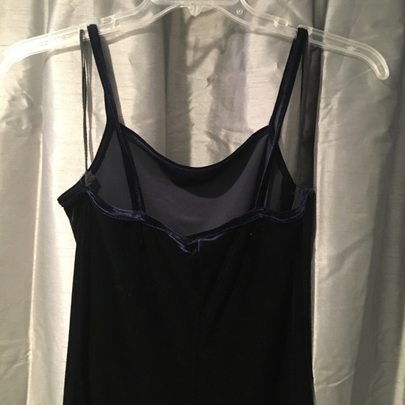 Blue velvet dress - Picture 3 of 4